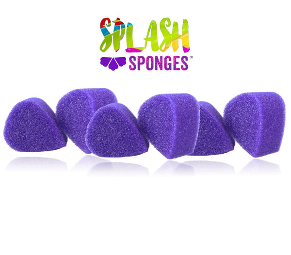 Splash Sponges (6 pieces)- High Density Half Moon – Vivid Glitter