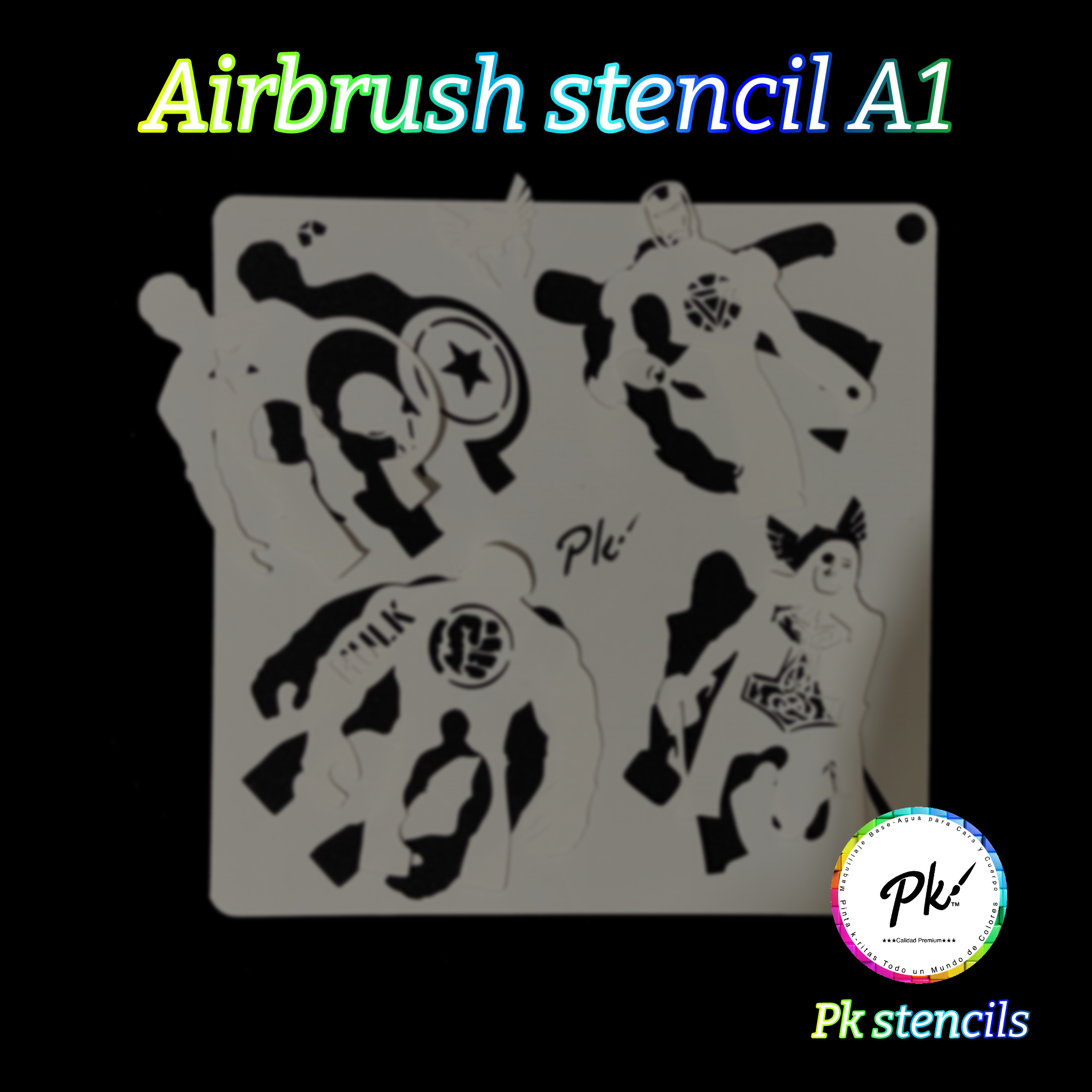 FRISBEE New Airbrush Stencil - Superheroes A1