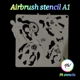 FRISBEE New Airbrush Stencil - Superheroes A1