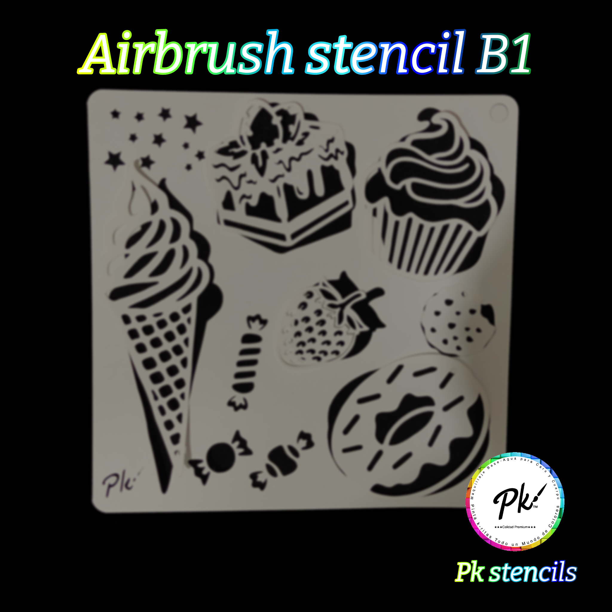 FRISBEE New Airbrush Stencil - Sweet Shop B1