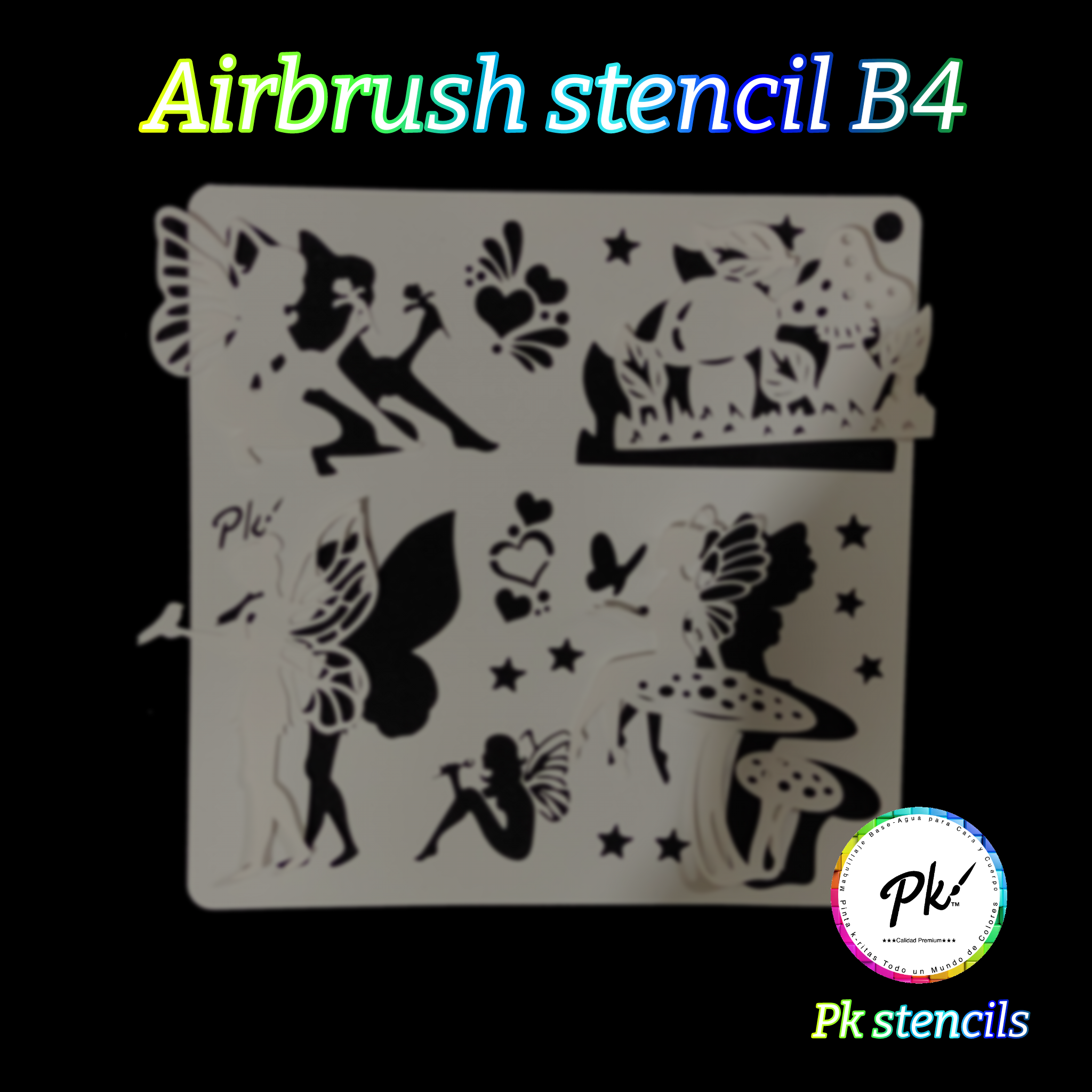 FRISBEE New Airbrush Stencil - Fairyland B4