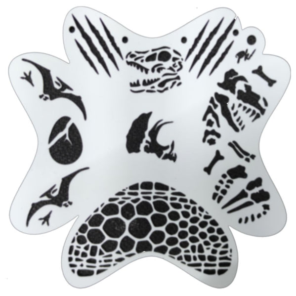 FRISBEE Face Painting Stencil - Dinosaurs B5