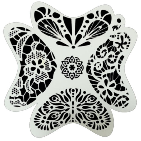 FRISBEE Face Painting Stencil - Lovely and Lacy B7