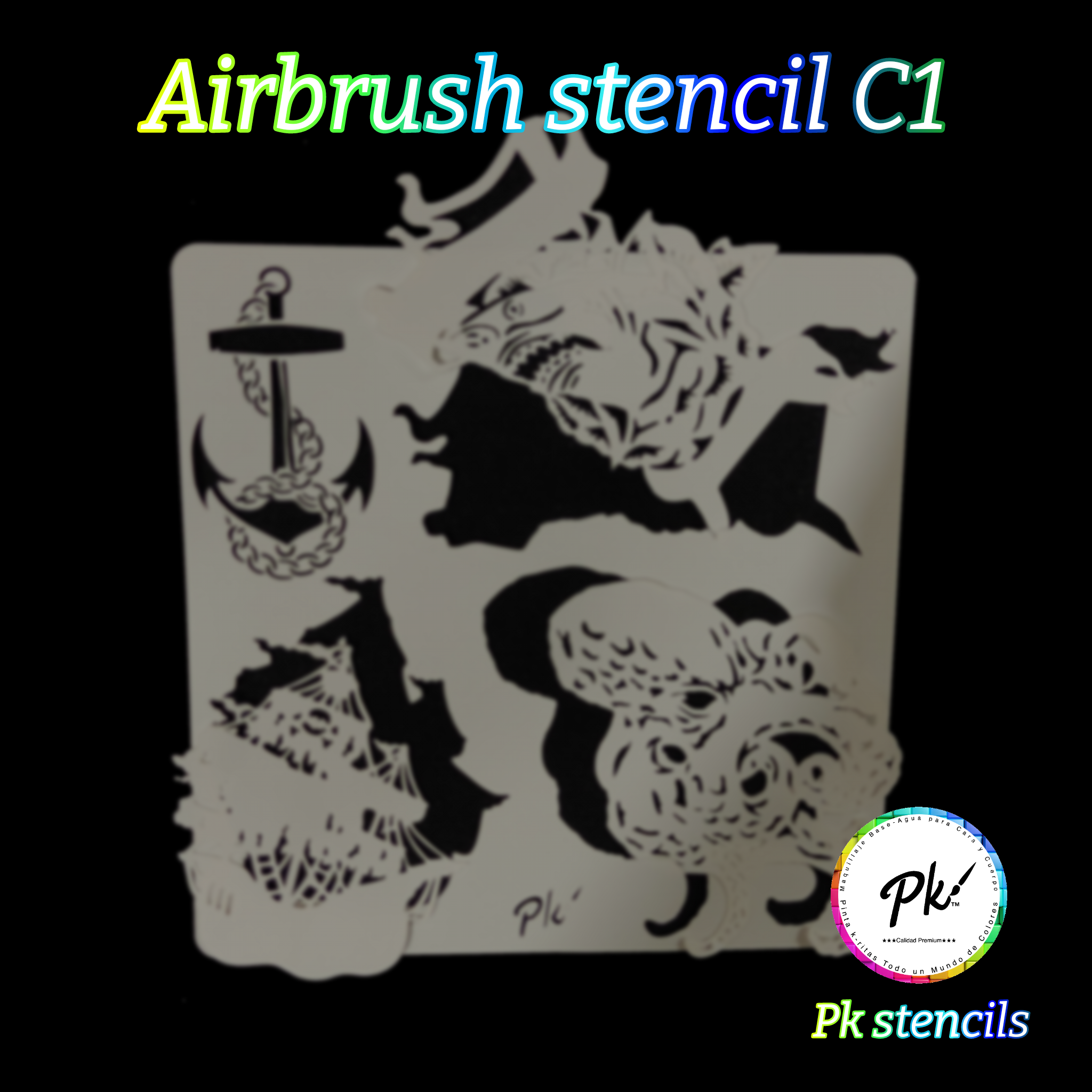 FRISBEE New Airbrush Stencil - Pirate Journey C1