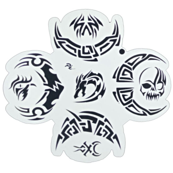 FRISBEE Face Painting Stencil - Tribal Designs C2