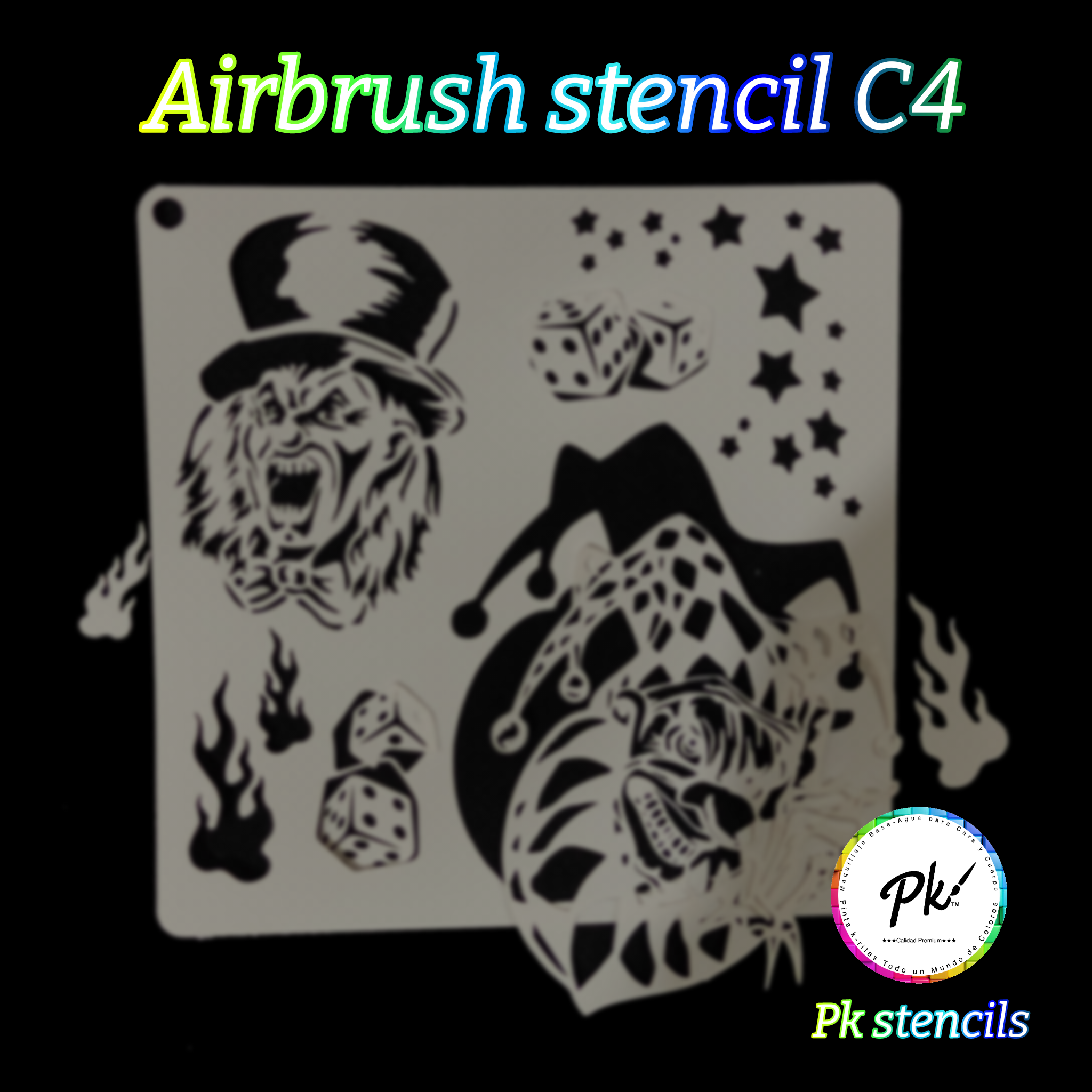 FRISBEE New Airbrush Stencil - Magic Show C4