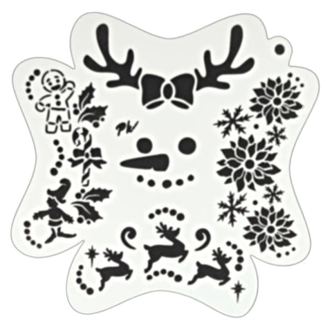 FRISBEE Face Painting Stencil - Winter Fun C7