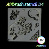 FRISBEE New Airbrush Stencil - Skull Garden D4