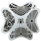 FRISBEE Face Painting Stencil - Creepy Spider and Wild Webs G7