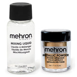 Mehron Metallic Powder with Mixing Liquid - Gold