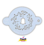 Tap 071 Face Painting Stencil - Christmas Wreath with Bell